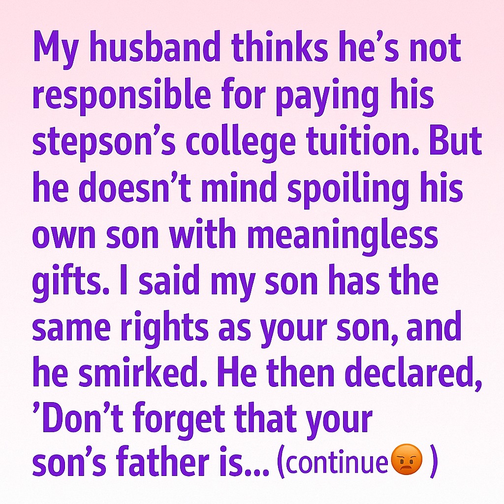 Why My Husband Refuses to Cover Our Son’s Tuition—and What I Did Next
