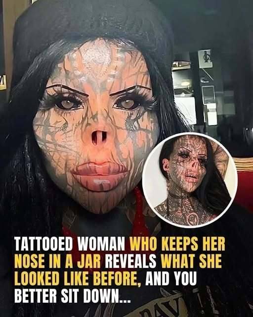 Tattooed Woman’s Life Before and After Nose Surgery