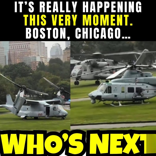 Giant CH-53 Helicopter Amazes Boston Crowd