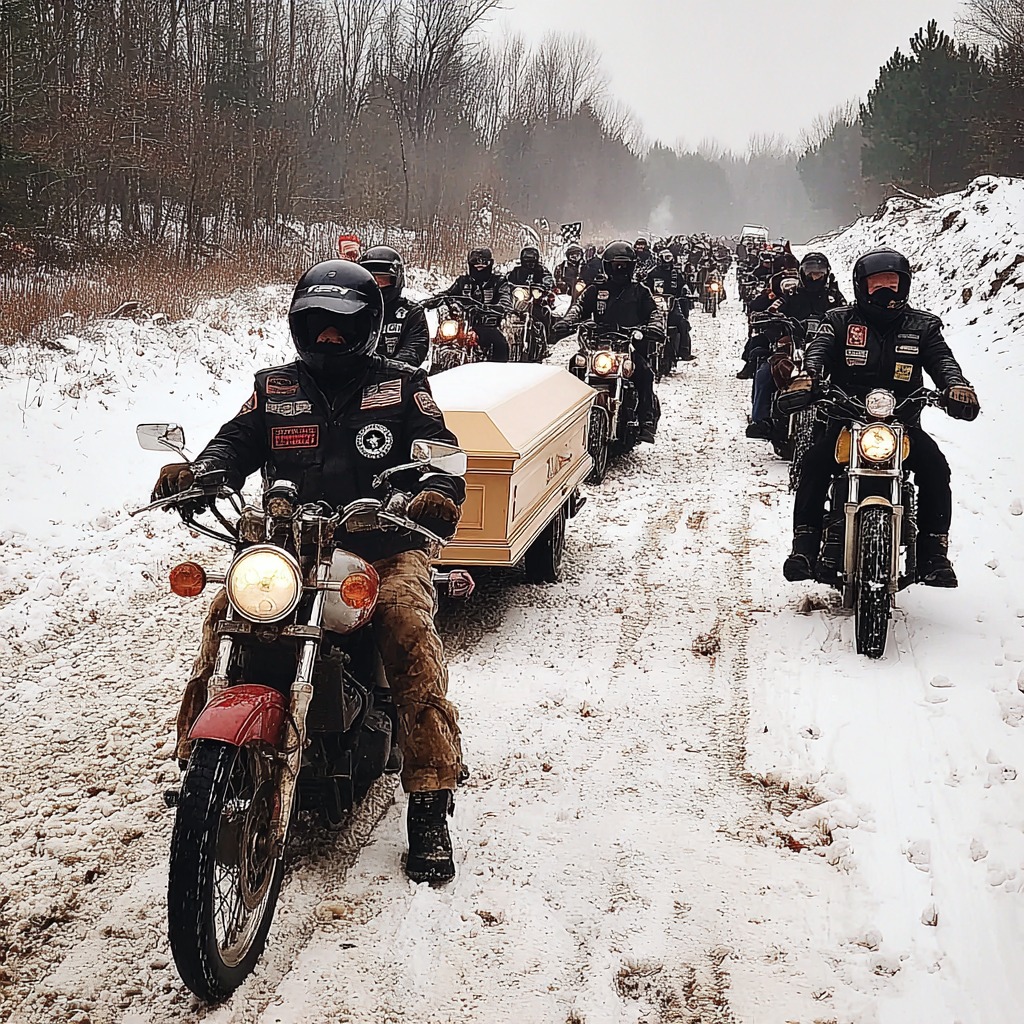 Motorcycle Riders Travel 1,200 Miles Through Storm to Honor Soldier