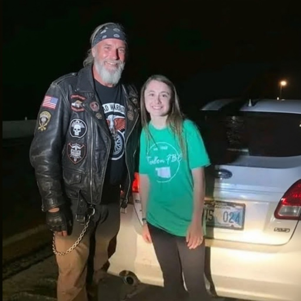 Biker Stops to Help Girl With Flat Tire, Discovers Terrifying Secret in Car Trunk
