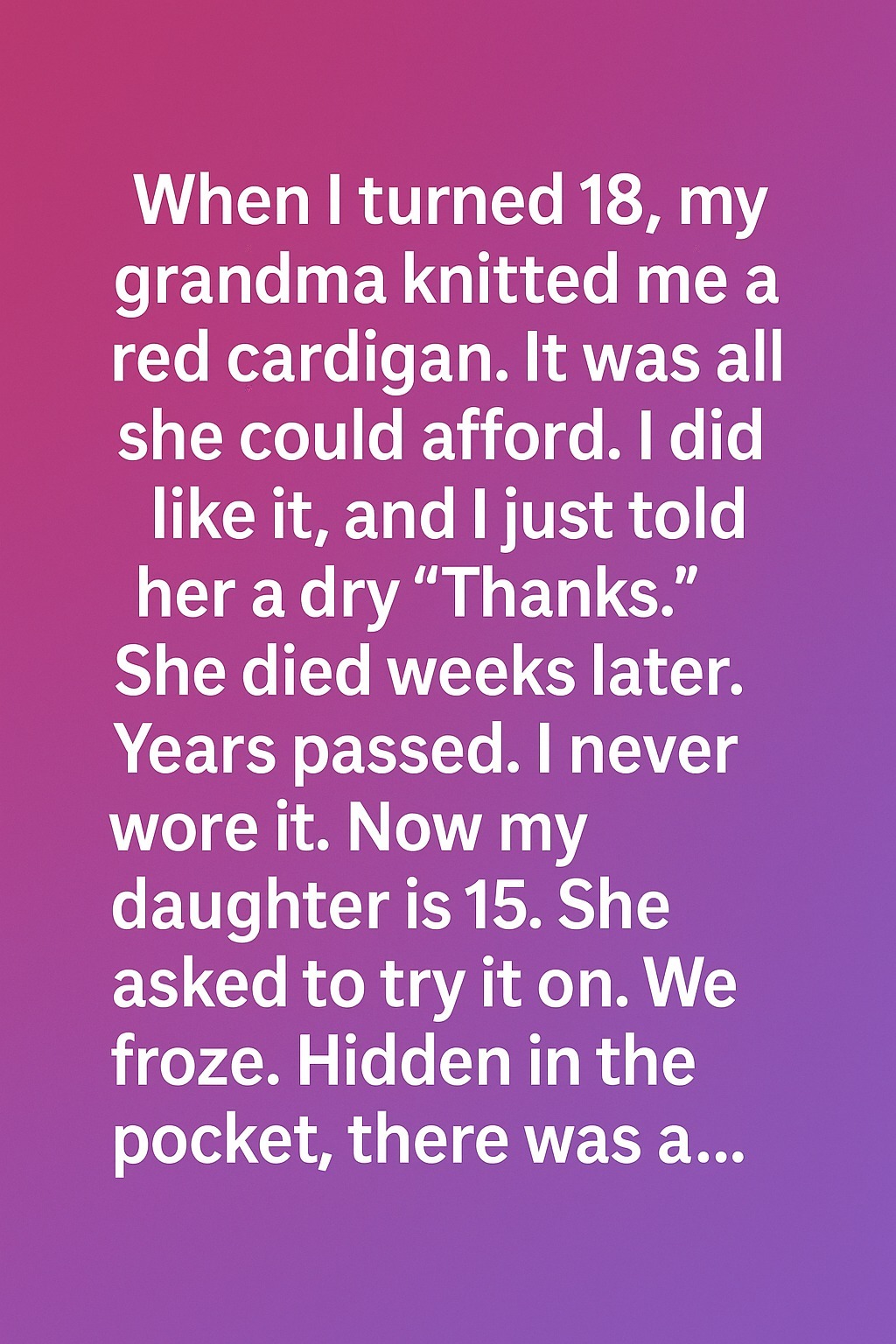 Red Cardigan: A Generational Love Story Unfolds