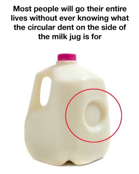 The Real Purpose Behind the Circular Dent on Milk Jugs