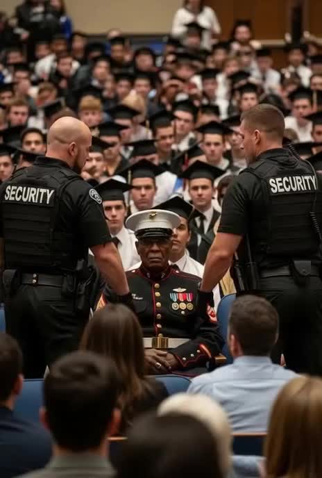 Marine Graduation Surprise: Security’s Approach Sparks an Unforgettable Moment