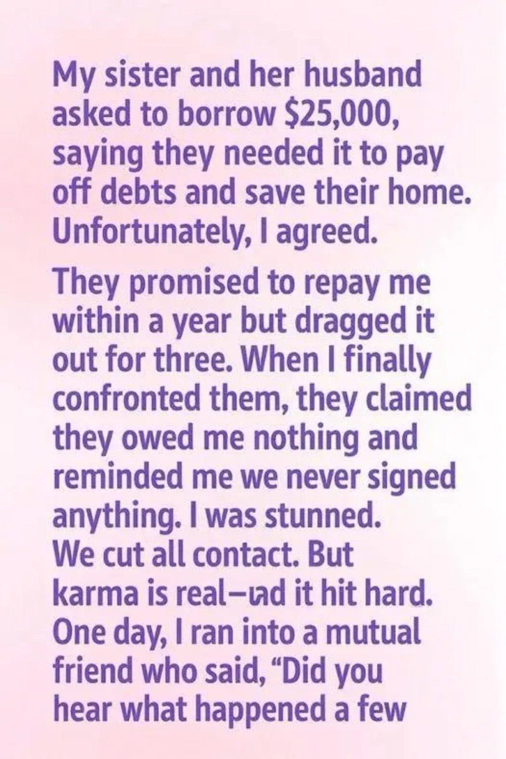 I Lent My Sister Money — and Life Repaid Me Differently