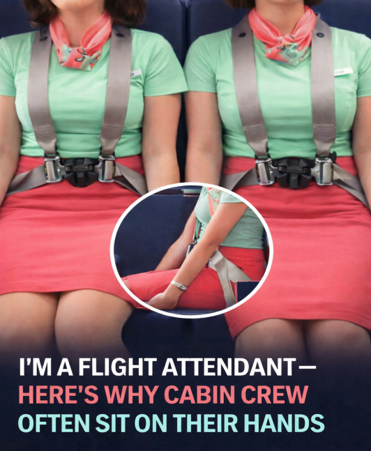 Why Flight Attendants Sit on Their Hands During Takeoff and Landing