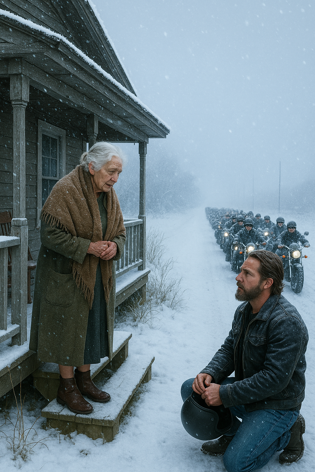 Bikers Visit Elderly Woman Who Helped Them in a Storm
