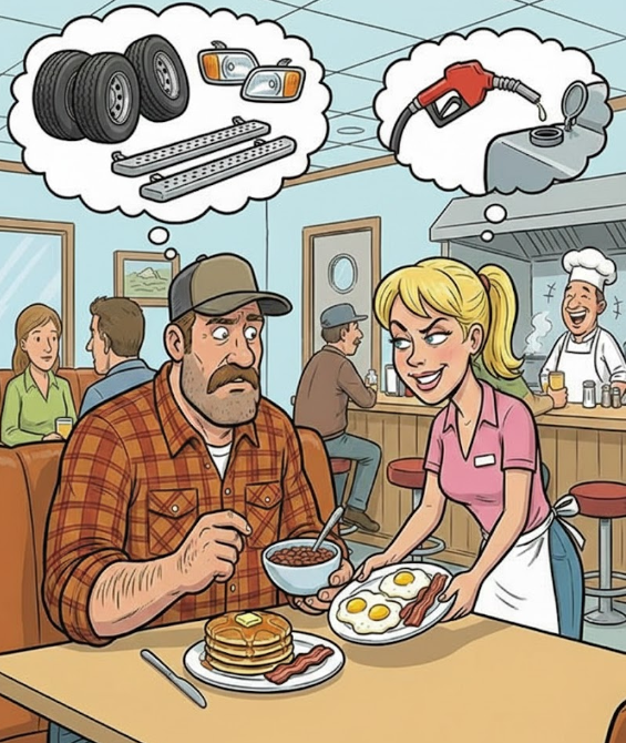 Highway Café Chaos: Trucker’s Unexpected Stop Turns Heads