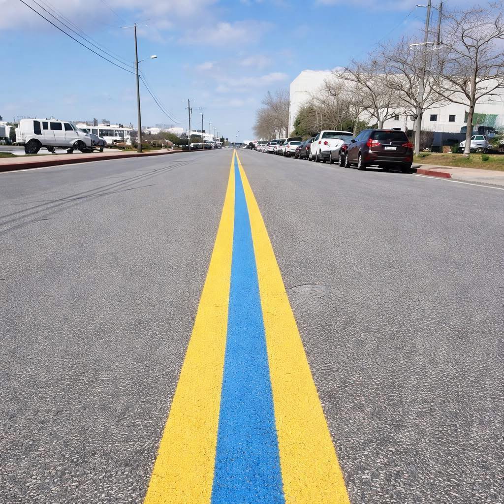 A Thin Blue Line Painted on the Road? The Reason May Surprise You