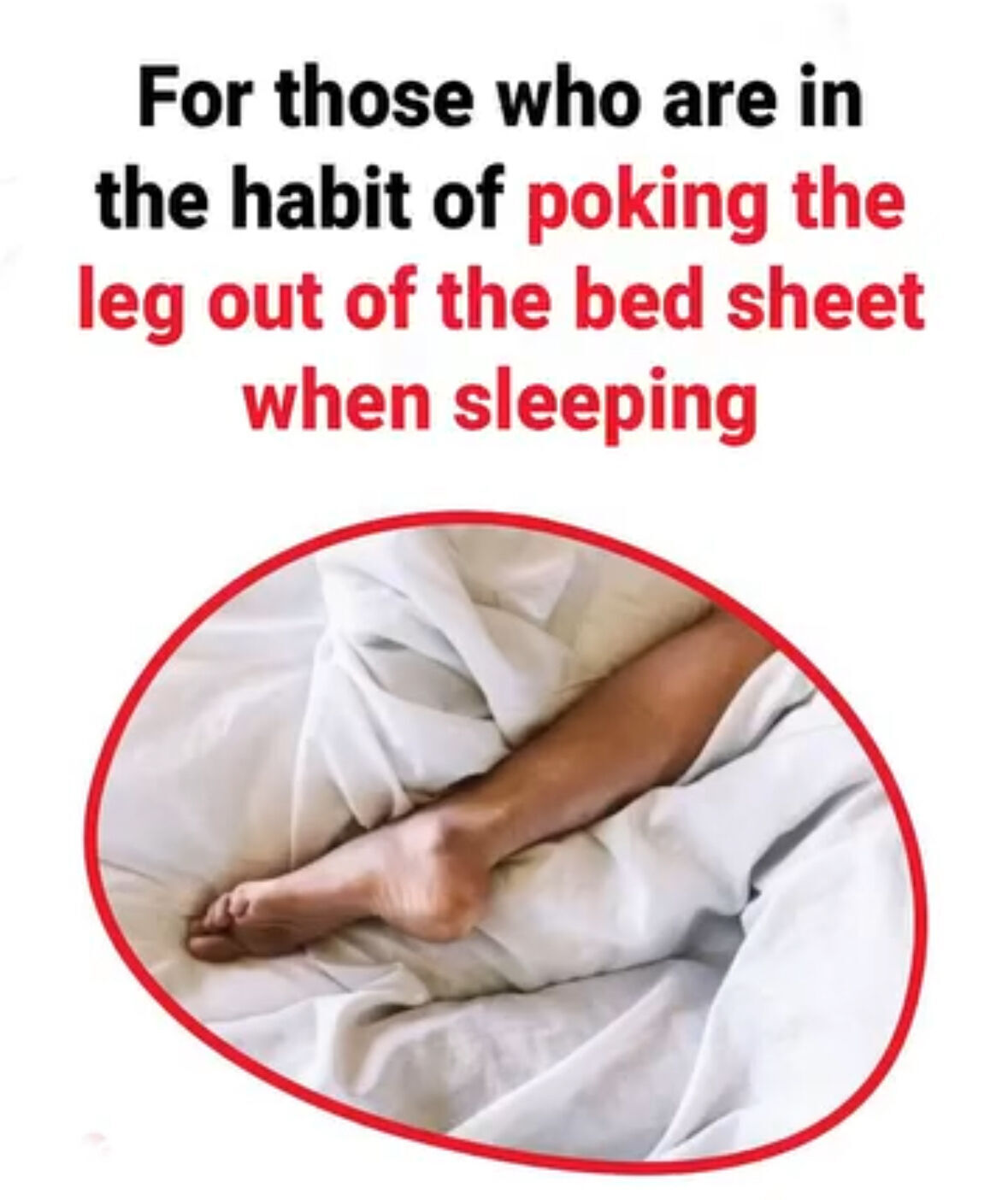 Why Many People Sleep With One Leg Outside the Covers