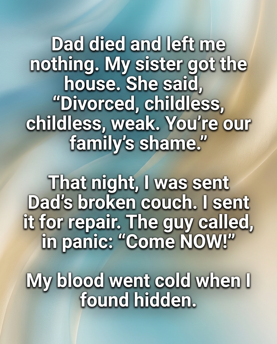 My Father Left Me Nothing—Until an Old Couch Revealed the Truth