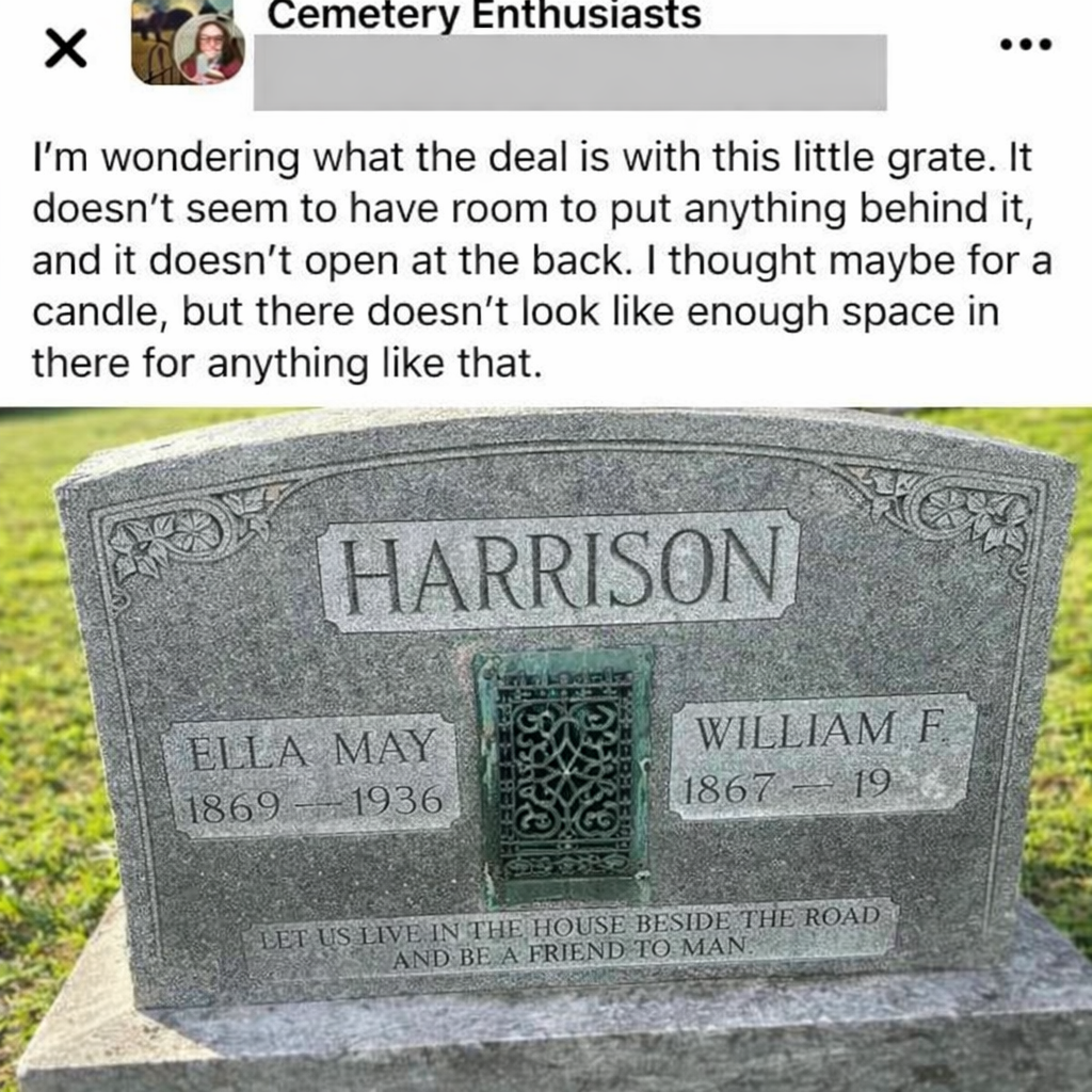 A Cast-Iron Grate on a Grave: A Symbol of Home and Memory