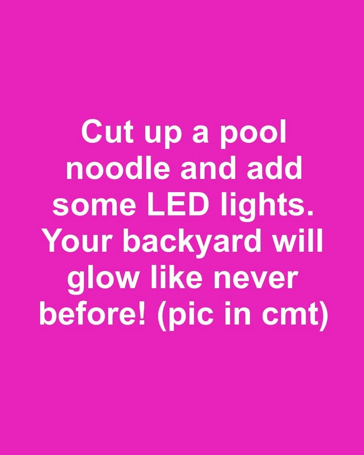 Creative DIY: How a Pool Noodle Can Light Up Your Backyard