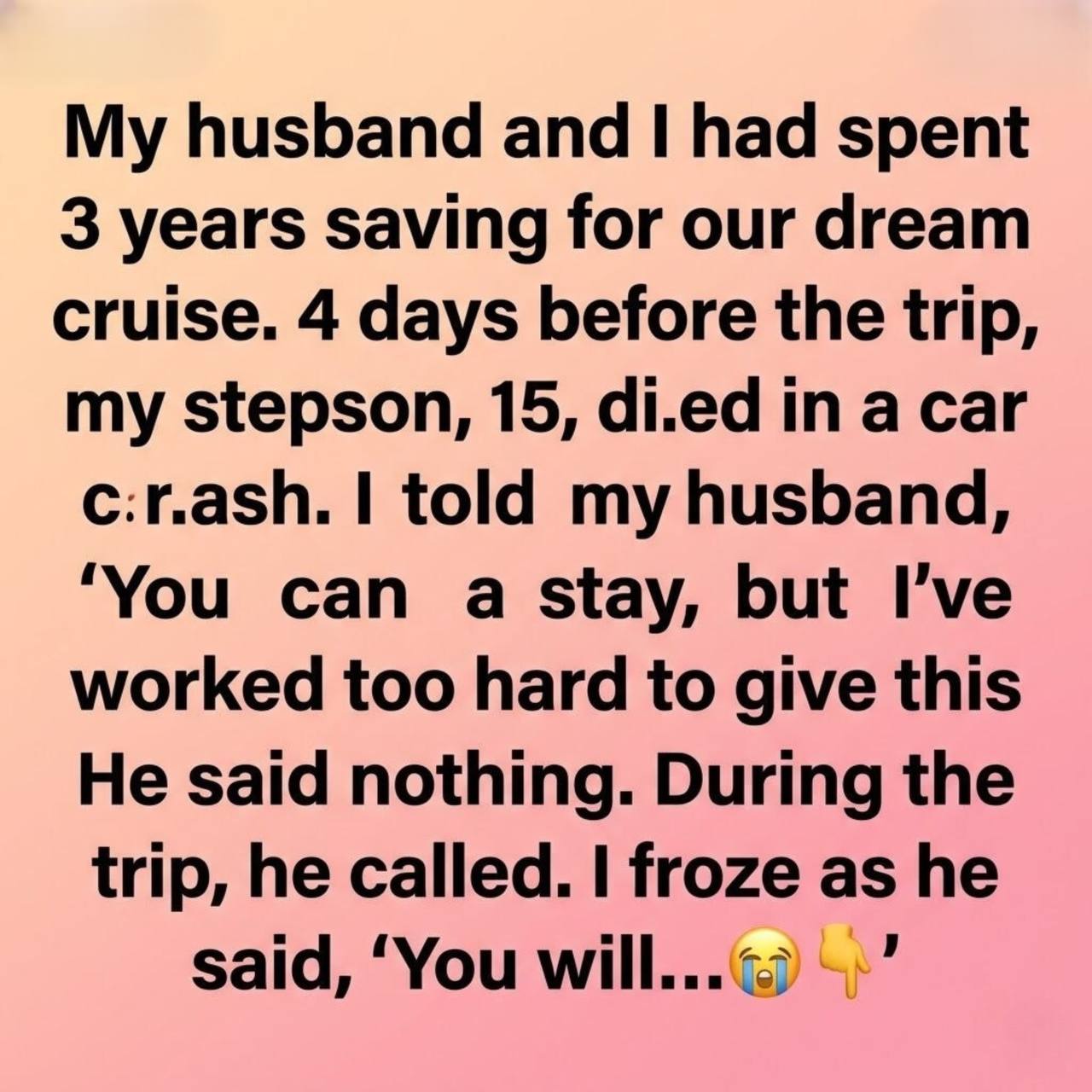 She Chose a Cruise Over Family—And Lost Everything When She Returned