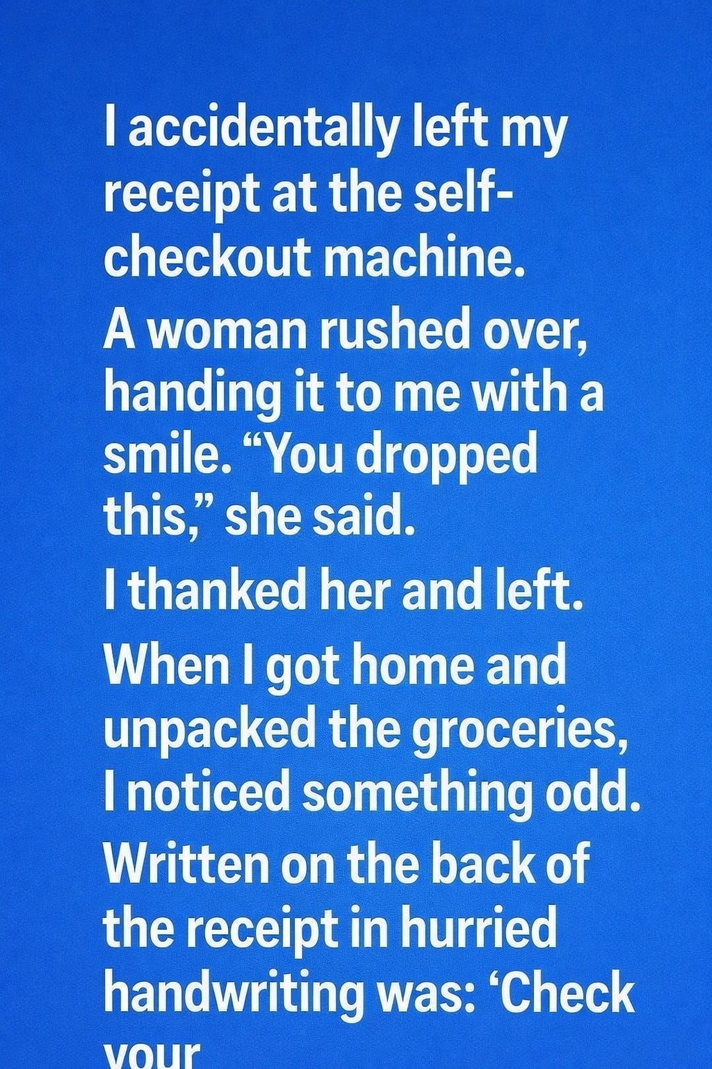 An Unexpected Note on a Receipt That Meant More Than It Seemed