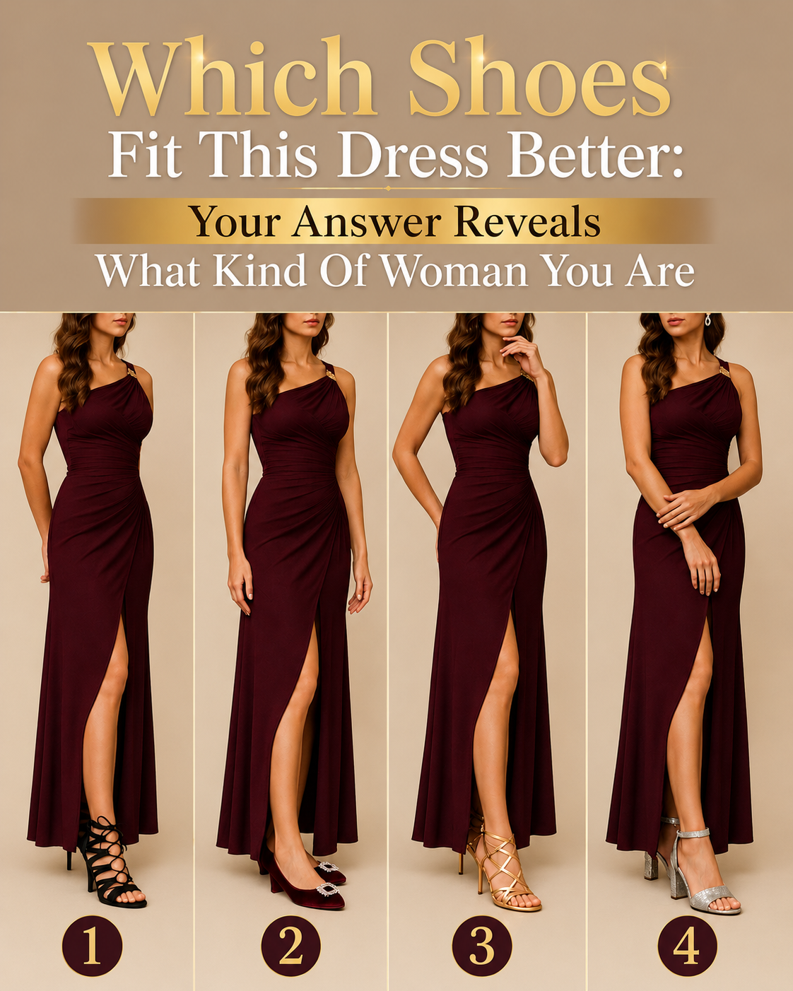 Which Pair Matches the Dress Best? Your Answer Might Reflect Your Personality