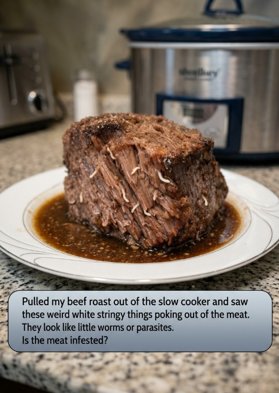 Why Slow-Cooked Beef Forms Stringy Fibers—and What It Really Means
