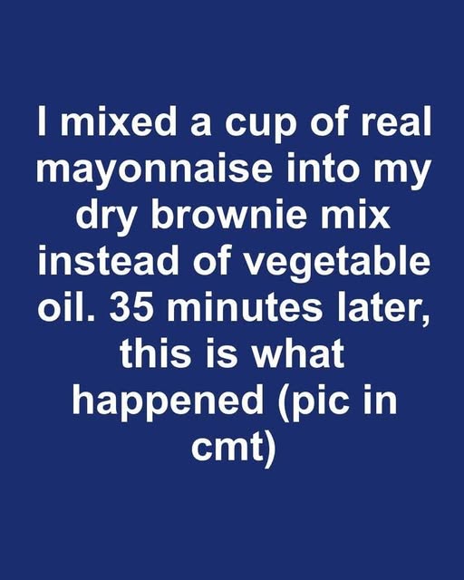 What Happened When I Used Mayonnaise Instead of Oil in Brownies