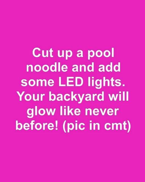 Turn Ordinary Pool Noodles Into Beautiful Glowing Backyard Lanterns With This Easy DIY Project