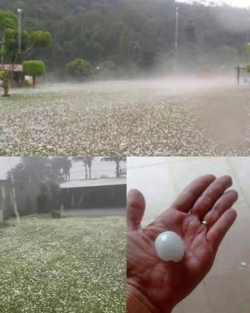 Powerful Hailstorm Damages Homes and Disrupts a Community After a Sudden Change in Weather