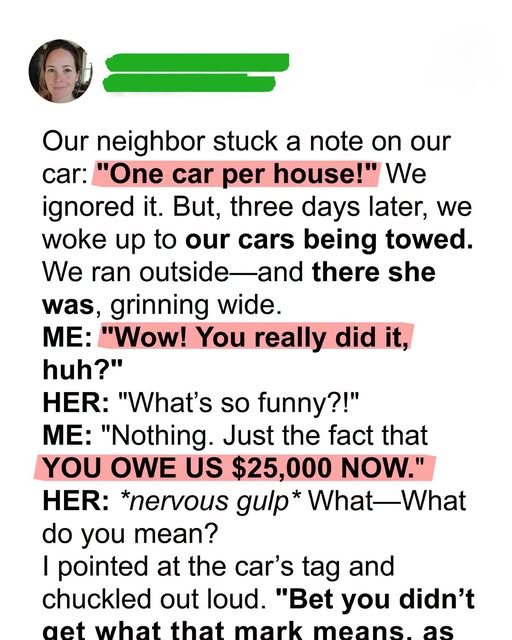Neighbor’s Parking Dispute Takes Unexpected Turn After Towing Decision Sparks Backlash