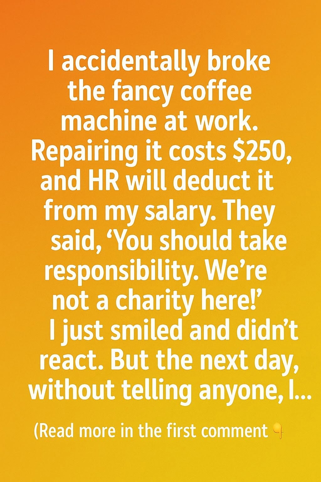 A Costly Coffee Mishap Turned Into the Most Unexpected Moment of My Career