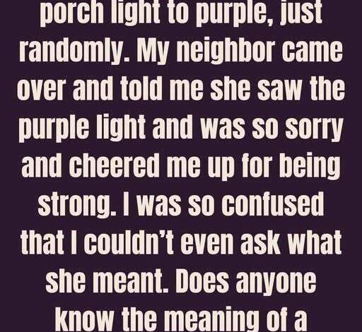 The Hidden Meaning Behind Purple Porch Lights That Many People Never Notice The Hidden Meaning Behind Purple Porch Lights That Many People Never Notice