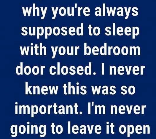 Why Keeping Your Bedroom Door Closed at Night Could Help Improve Home Safety
