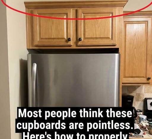 The Smart Way to Use the Cabinets Above Your Refrigerator