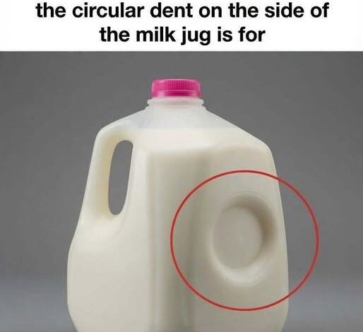 Why Milk Jugs Have That Small Dent — And What It’s Designed to Do Why Milk Jugs Have That Small Dent — And What It’s Designed to Do